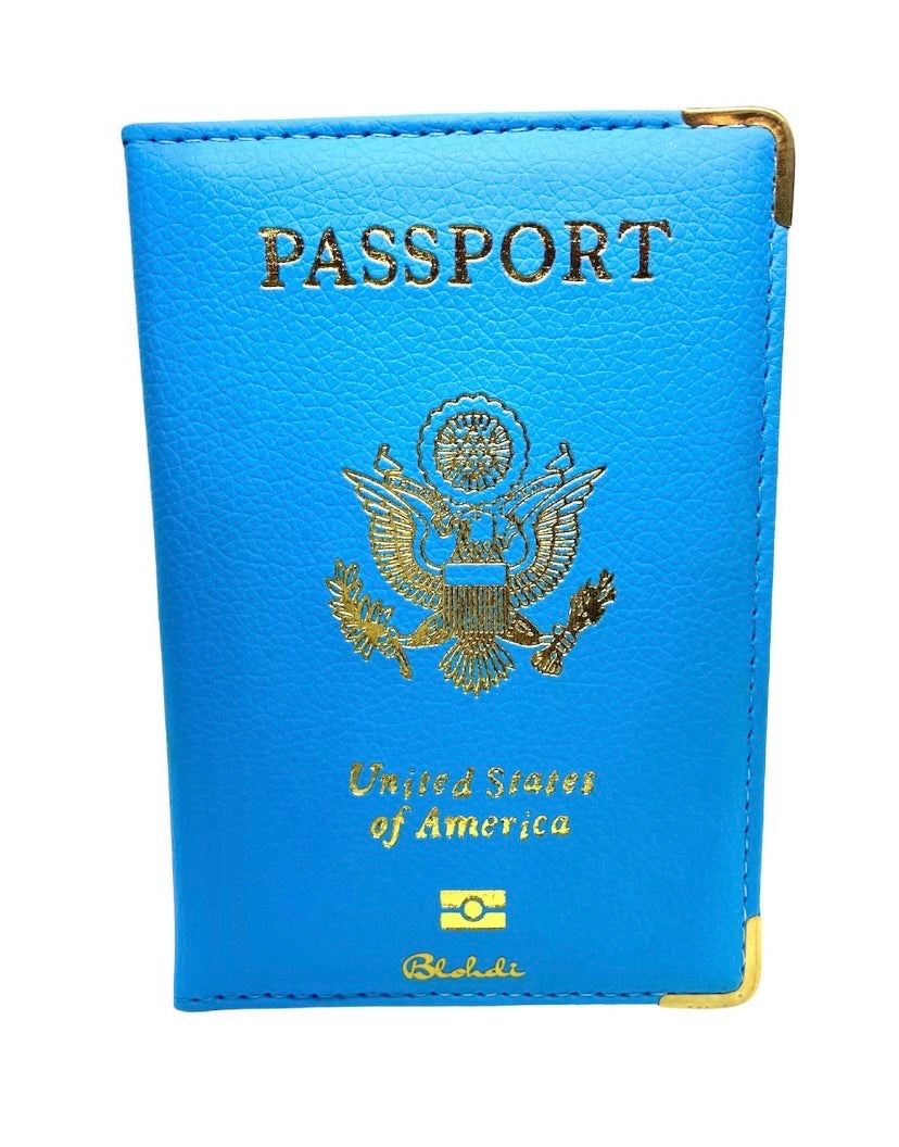 Passport Cover: Aqua Blue